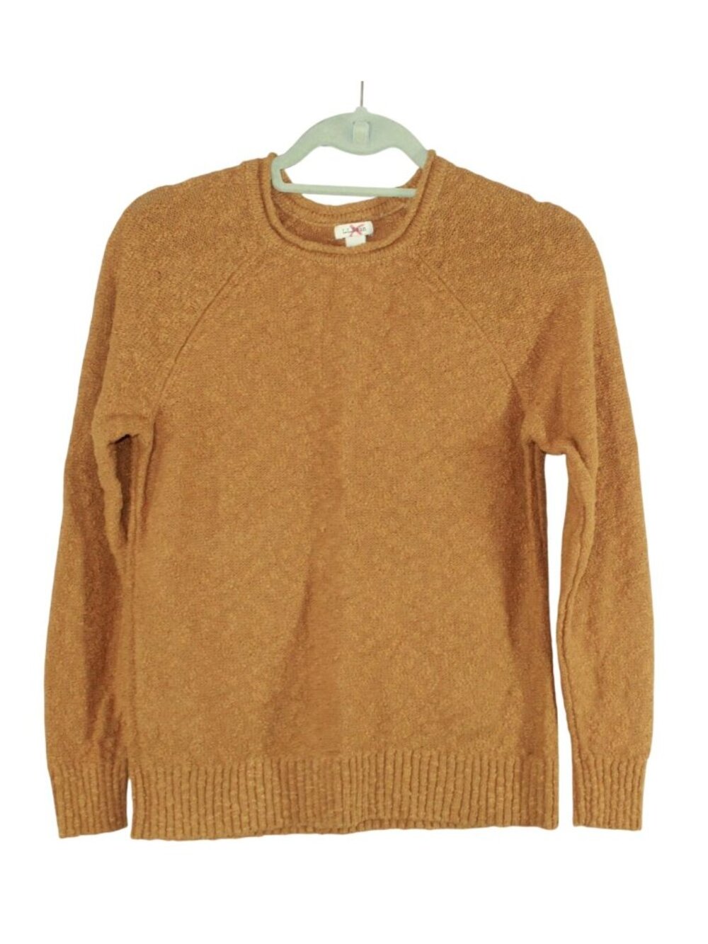 LL Bean Women's Midweight Cotton Slub Rollneck Pullover Sweater Cozy Minimalist